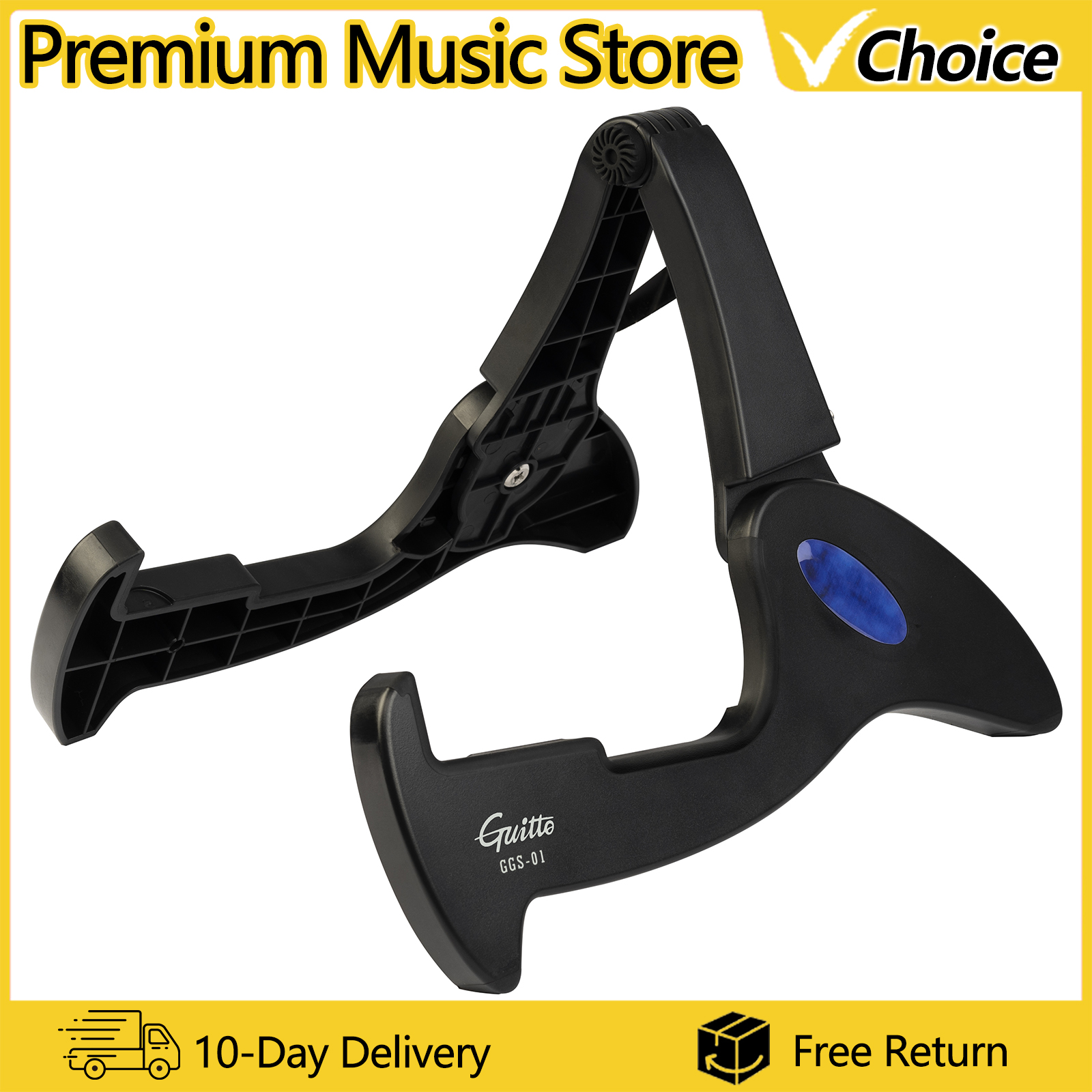 Music Stand Folding - GUITTO GGS-01 Guitar Stand Guitar Parts