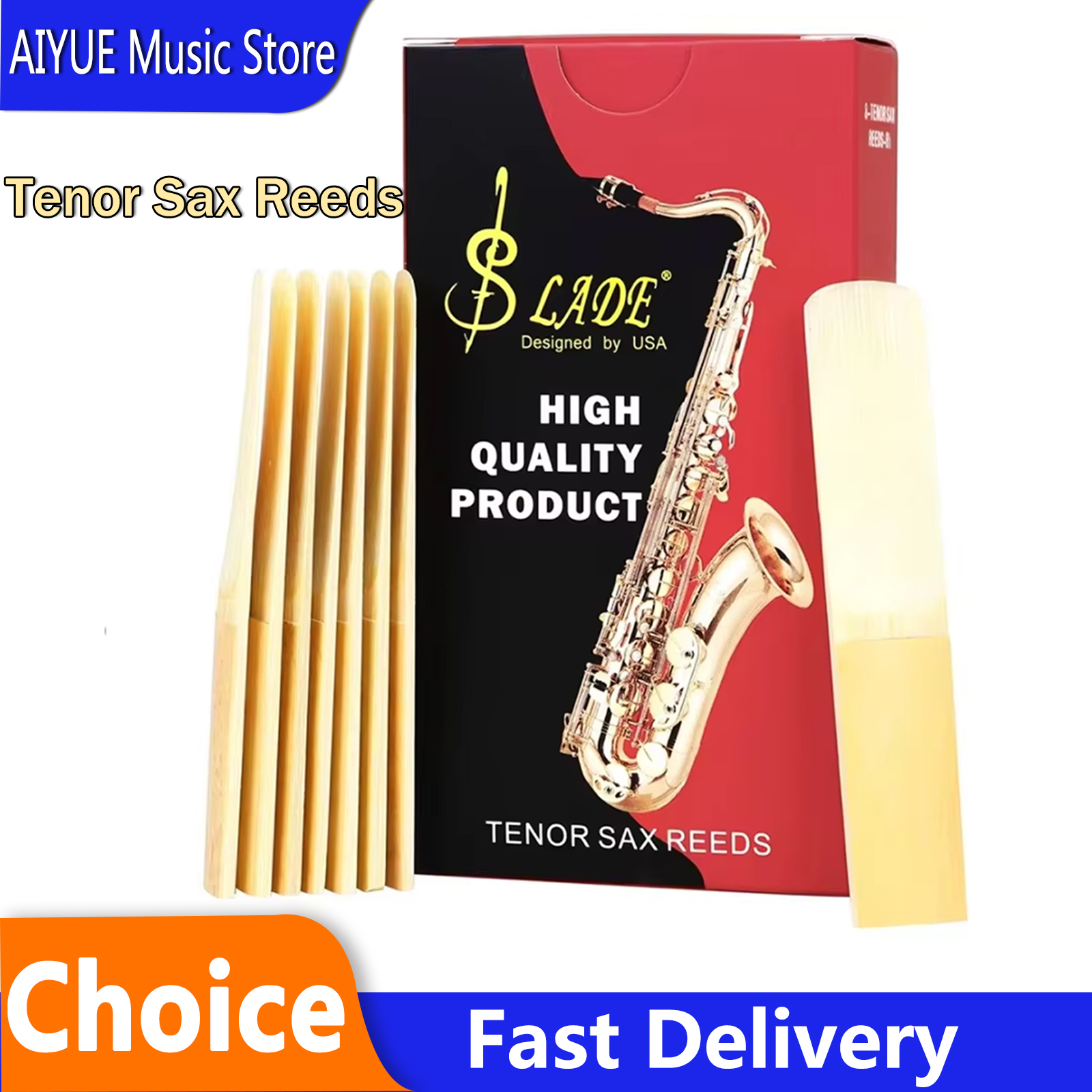 Saxophone Reed Pack - SLADE Bb Pack Of 8 Pieces