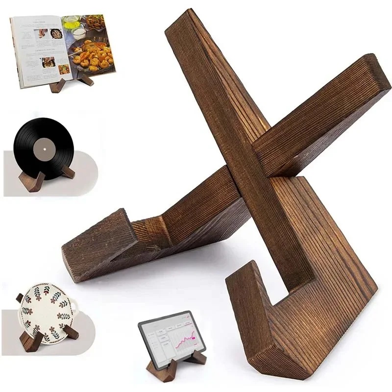 Music Stand Folding - Retro solid wood record stand display