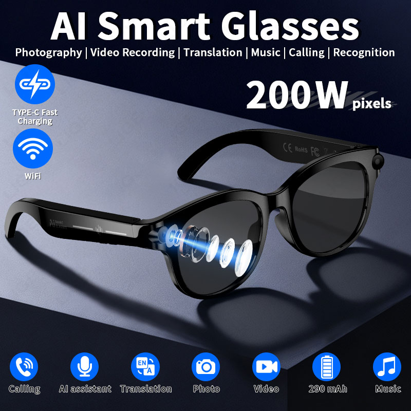 Audio Music To Video Ai Free - LIGE Camera Smart Glasses AI Real-time