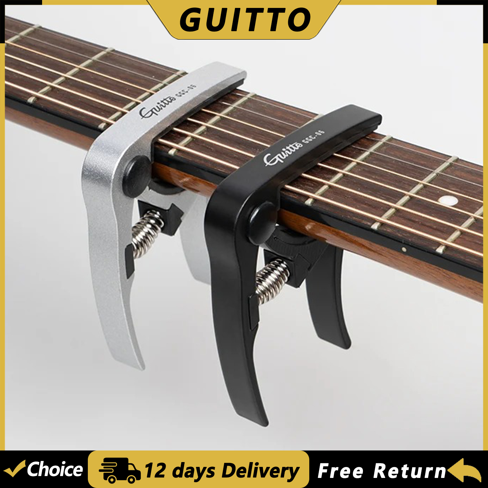 Guitar Tuner Clip - GUITTO GGC-06 Aluminum Alloy Guitar Capo