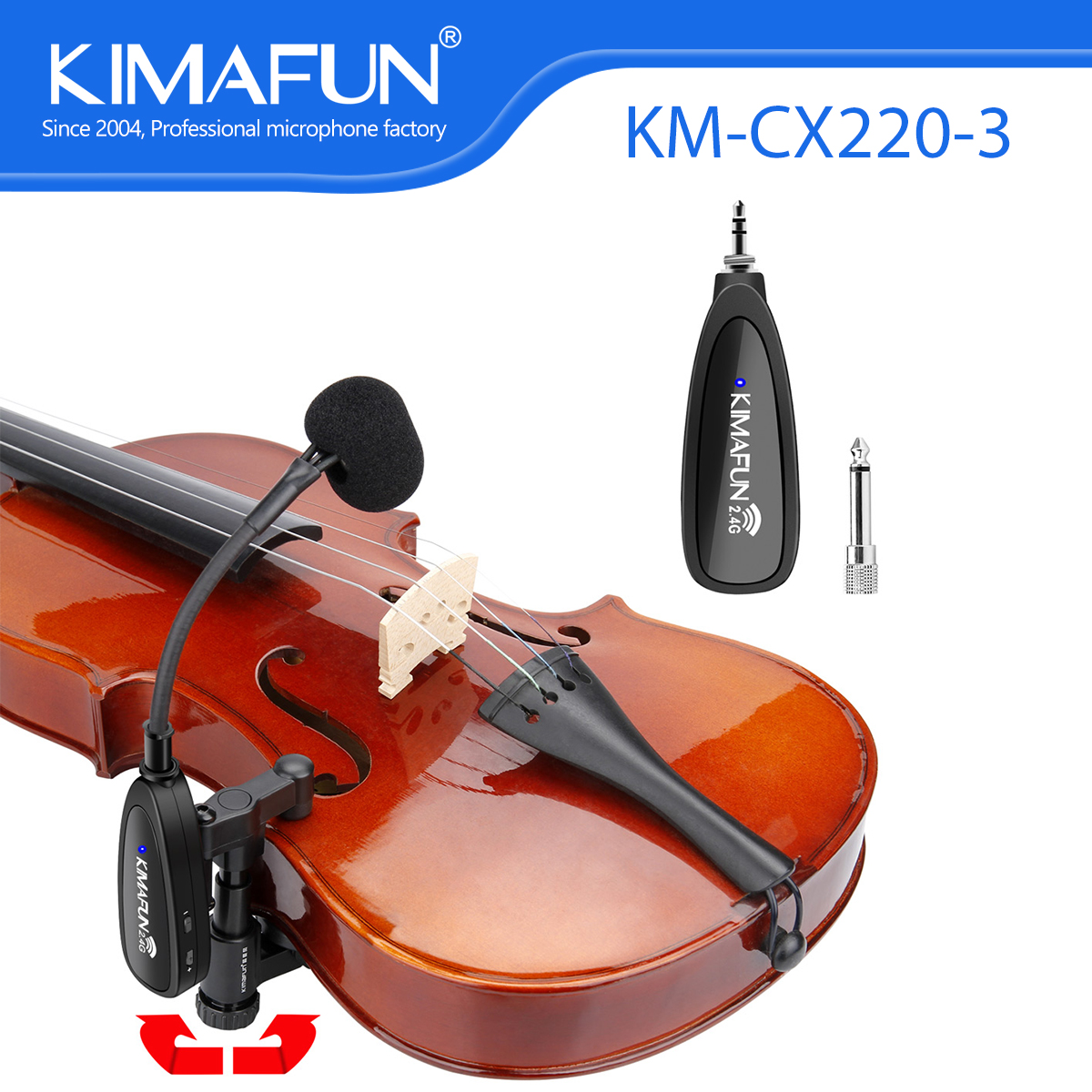 Audio Youtube Music Free - KIMAFUN 2.4G Musical Instrument Wireless Microphone