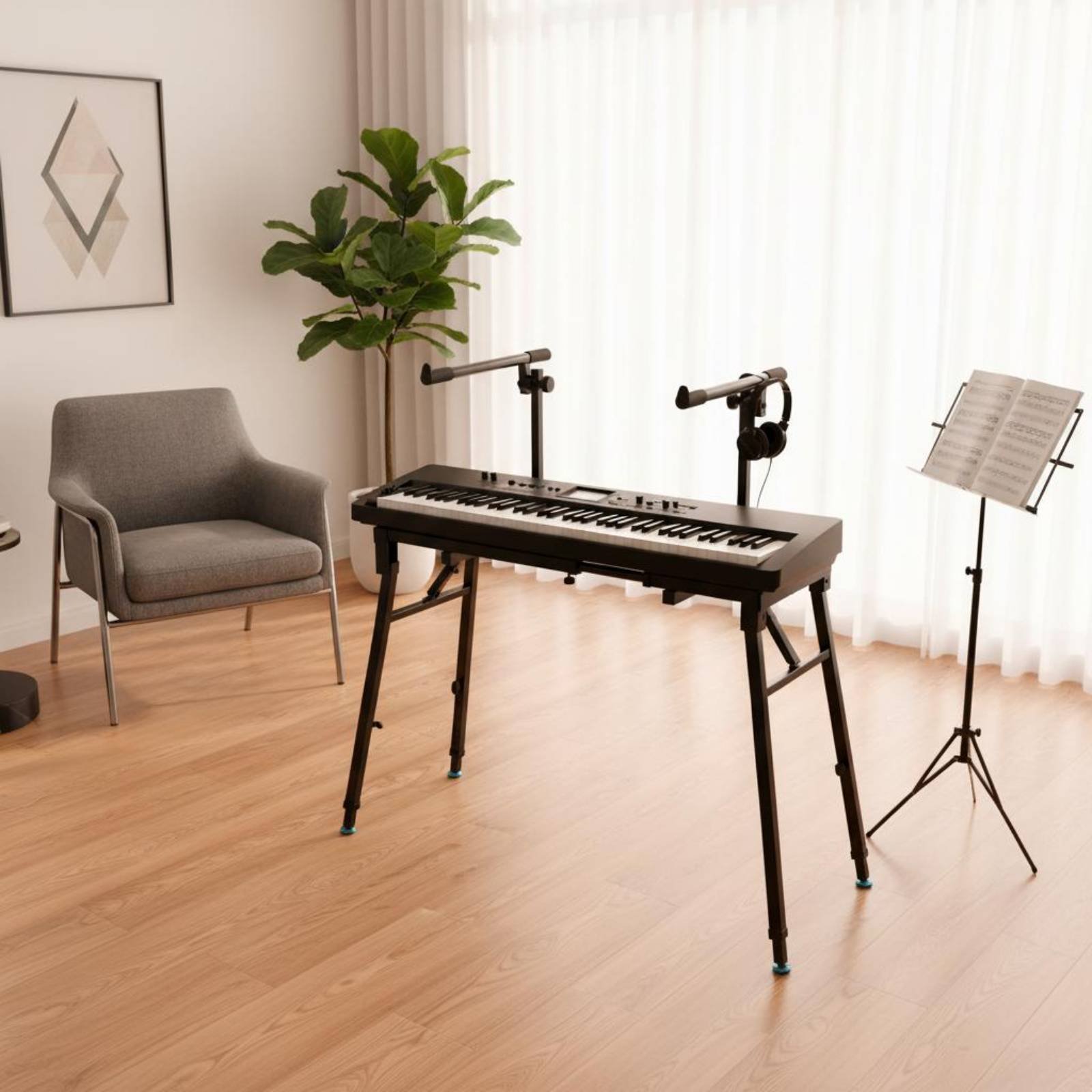 Folding Keyboard Stand Portabl - Music Stand Folding บทวิจารณ์และราคา