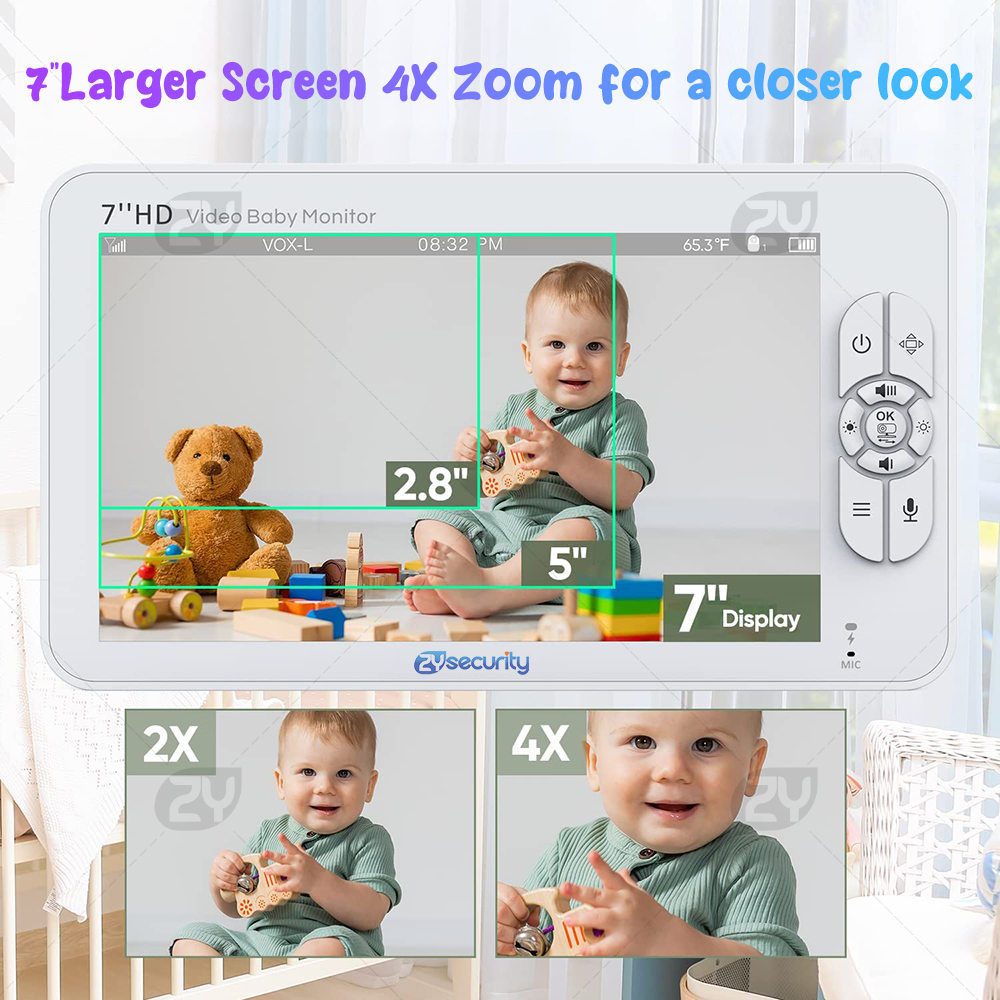 7.0 inch Video Baby Monitor HD - Audio Hd Music บทวิจารณ์และราคา