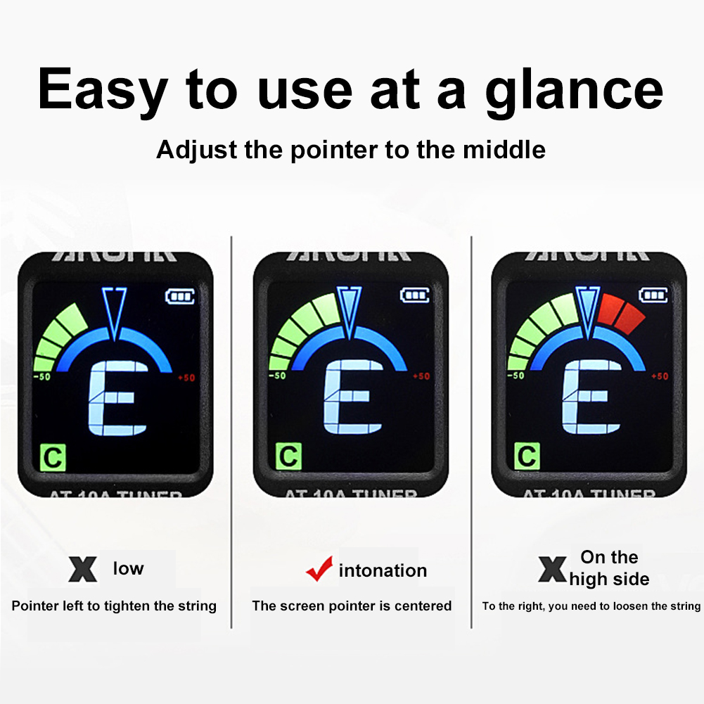 3-1PC Guitar Tuner Foldable Ro - Guitar Tuner Clip บทวิจารณ์และราคา