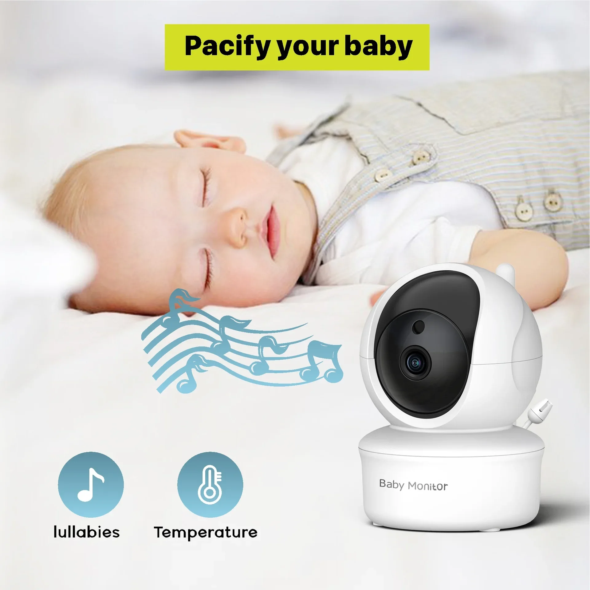 5.0 Inch Video Baby Monitor Wi - Audio Hd Music บทวิจารณ์และราคา