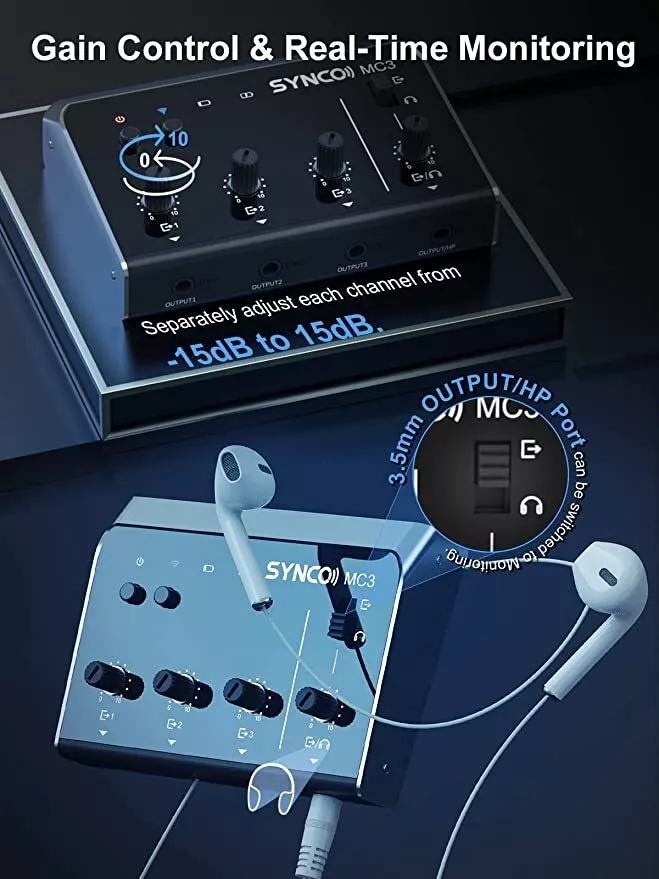 Synco MC3 Lite Audio Mixer 4 C - Audio Music Video บทวิจารณ์และราคา