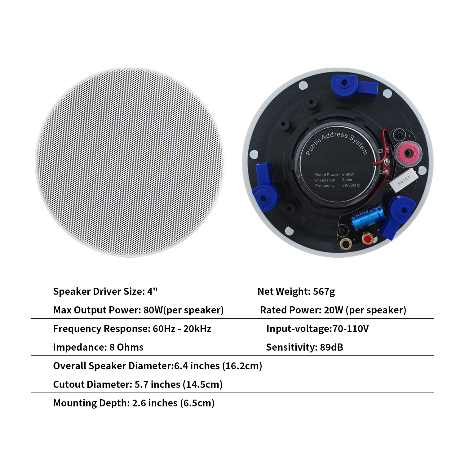MUXEARK 2PCS 4 Inch Home Audio - Audio Music System For Home บทวิจารณ์และราคา