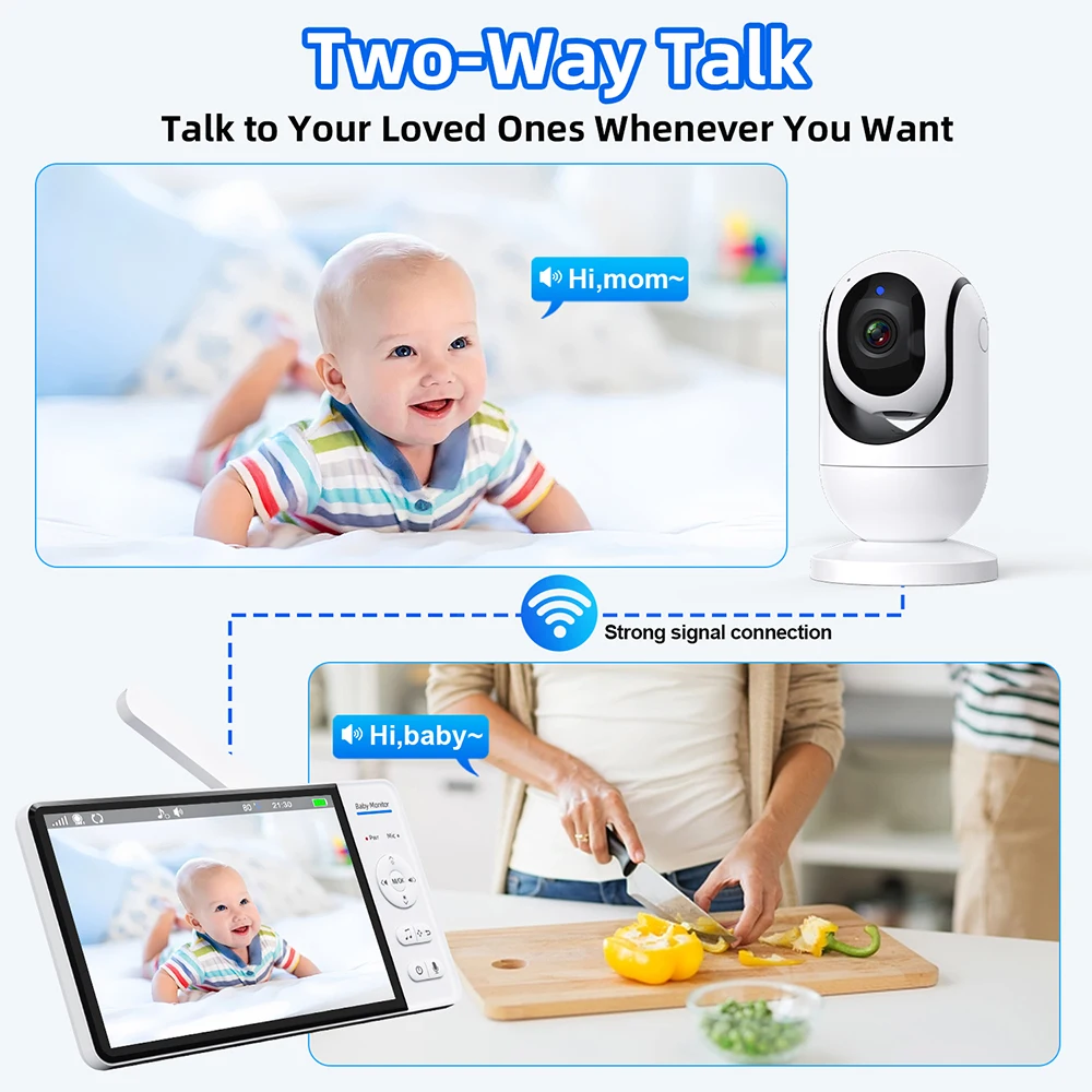 7.0'' Video Baby Monitor 720P  - Audio Music Video บทวิจารณ์และราคา