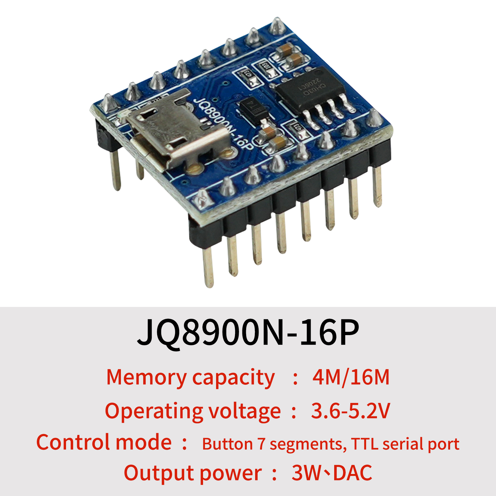Voice Playback Module, JQ8900N - Audio Music For Download บทวิจารณ์และราคา