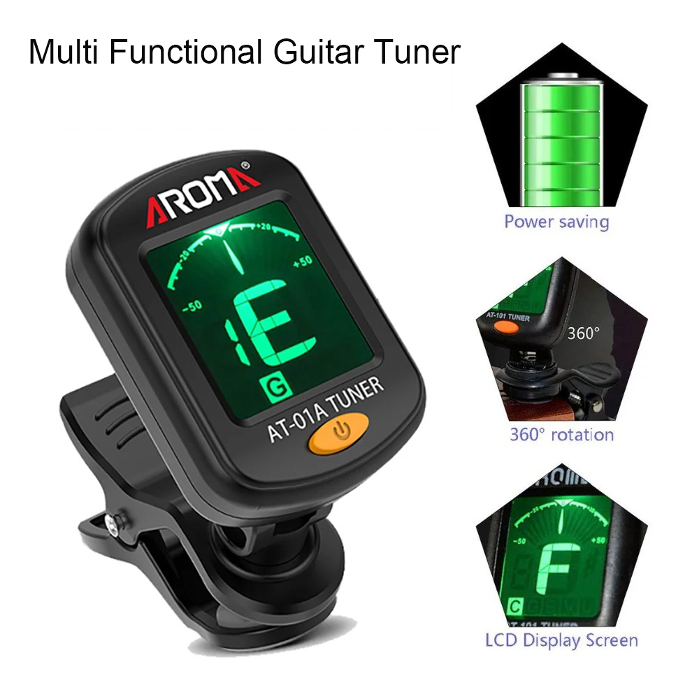 Guitar Tuner Foldable Rotatabl - Guitar Tuner Clip บทวิจารณ์และราคา