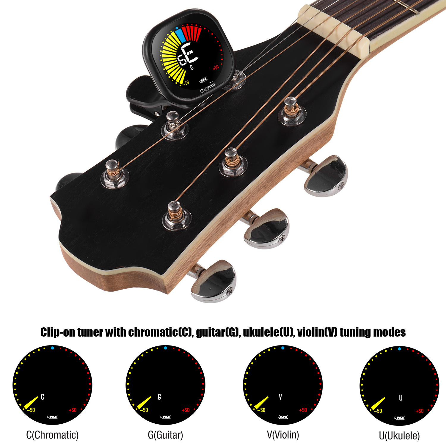 Cherub WST-670 Rechargeable Cl - Guitar Tuner Clip บทวิจารณ์และราคา