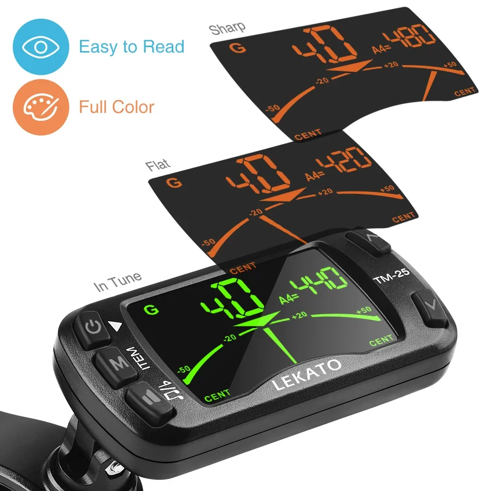 Compact 3-In-1 Tuner for Trave - Guitar Tuner Clip บทวิจารณ์และราคา