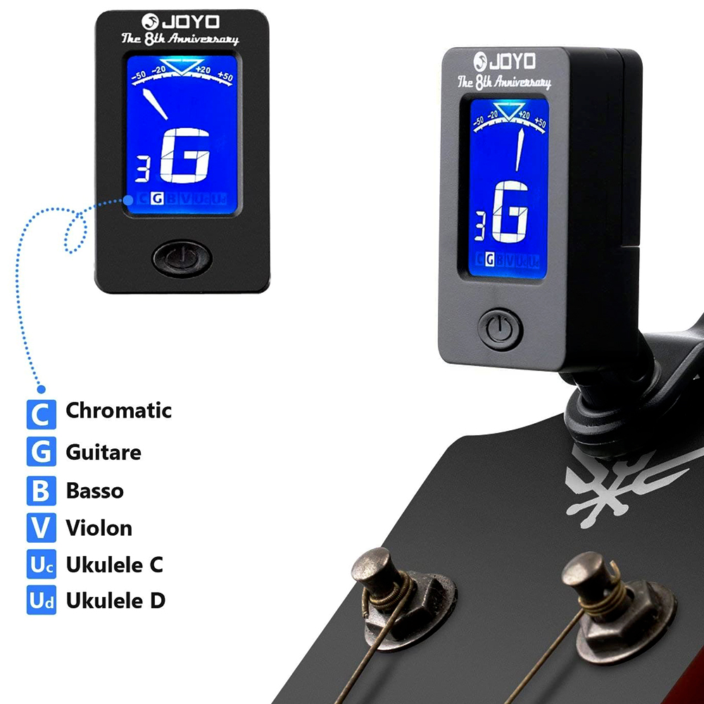 JOYO Guitar Tuner JT-01 360 De - Guitar Tuner Clip บทวิจารณ์และราคา
