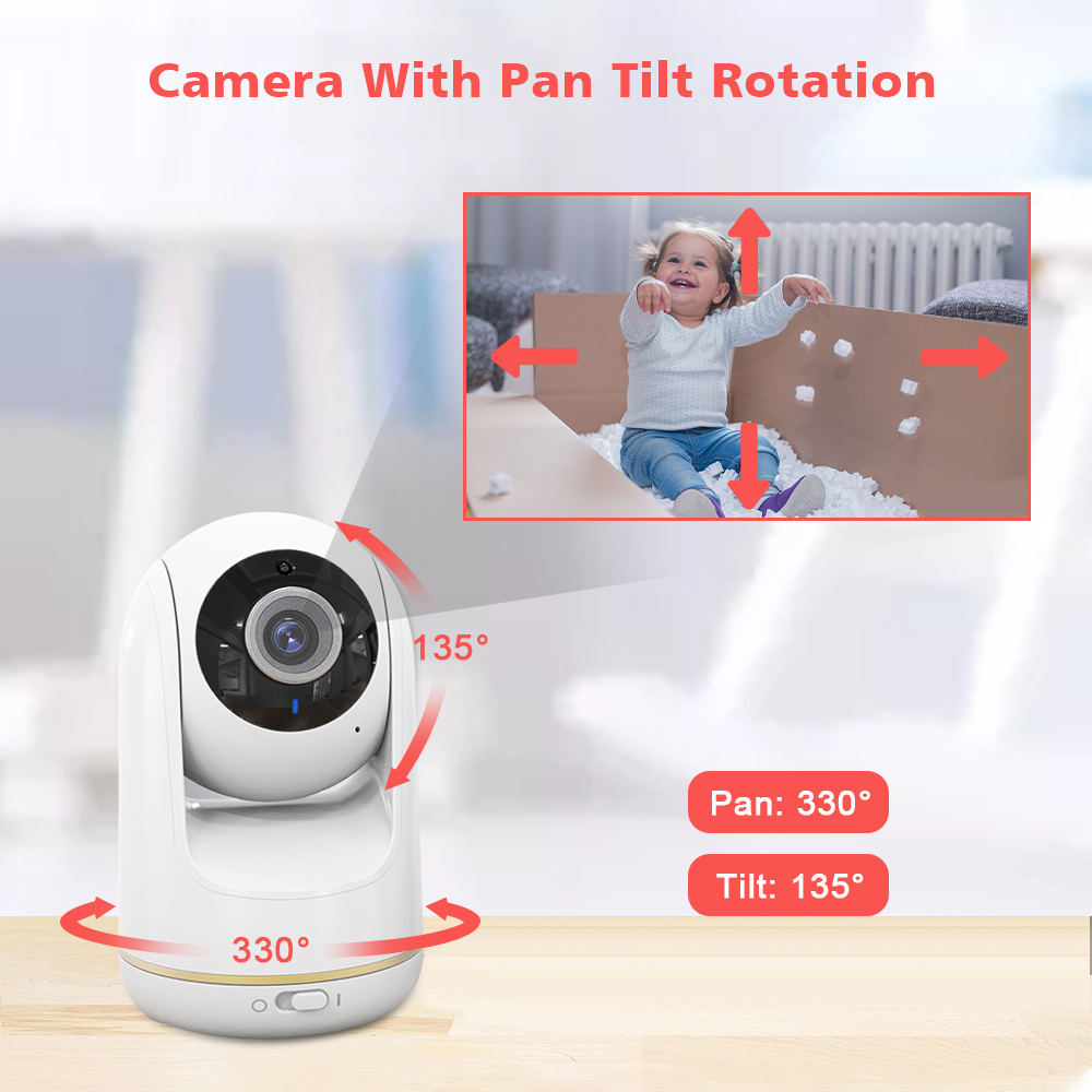 VB803 Baby Monitor 5 Inch 720P - Audio Music Video บทวิจารณ์และราคา