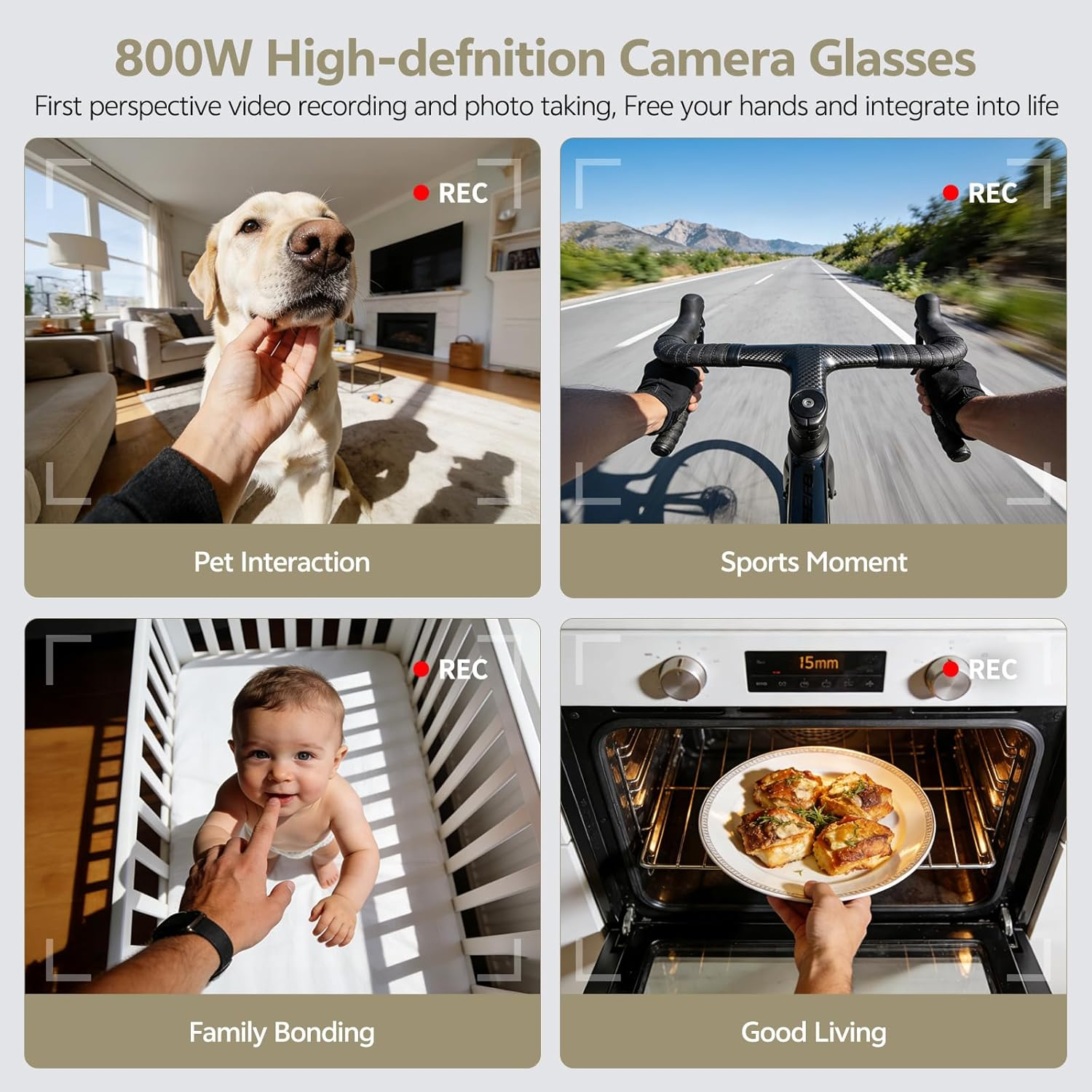 2026 Smart Camera Glasses 1080 - Audio Music To Video Ai Free บทวิจารณ์และราคา