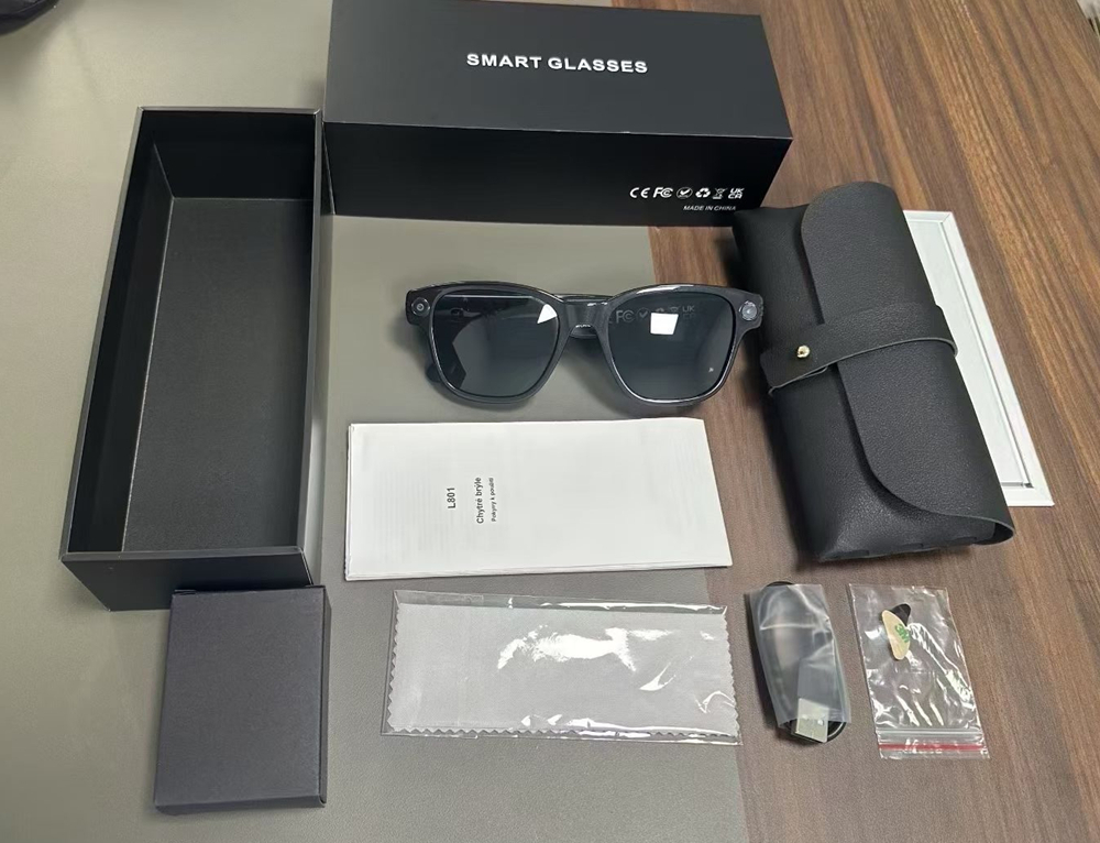 New L801 Smart Glasses 8MP 4K  - Audio Music To Video Ai Free บทวิจารณ์และราคา