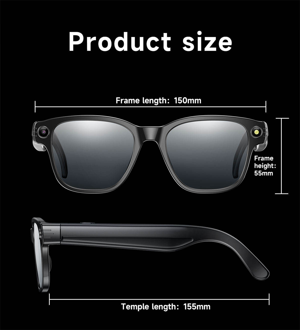 New L801 Smart Glasses 8MP 4K  - Audio Music To Video Ai Free บทวิจารณ์และราคา