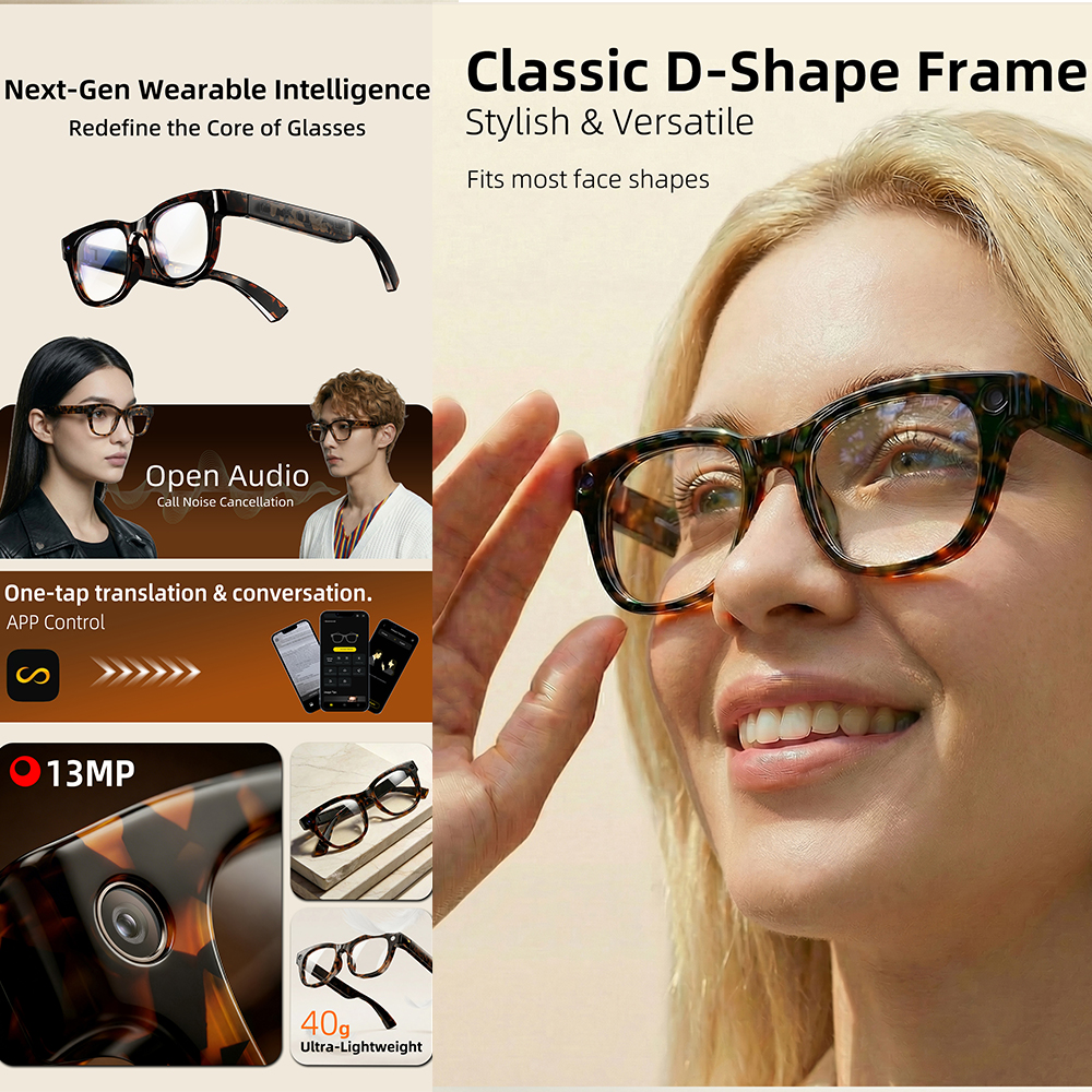 G600 Pro AI Smart Glasses 13MP - Audio Music Video บทวิจารณ์และราคา