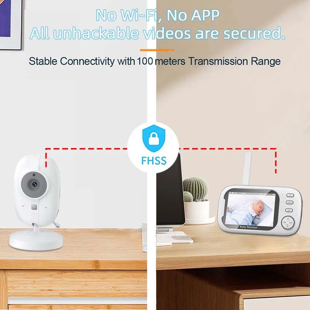 3.5'' Video Baby Monitor 2.4G  - Audio Music Video บทวิจารณ์และราคา