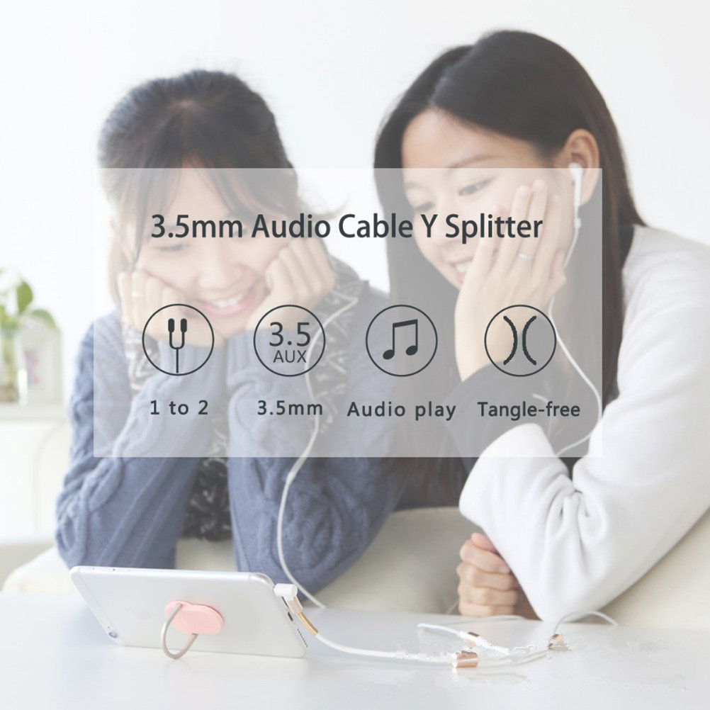 Dual 3.5mm Aux Audio Line Head - Audio Music Online บทวิจารณ์และราคา