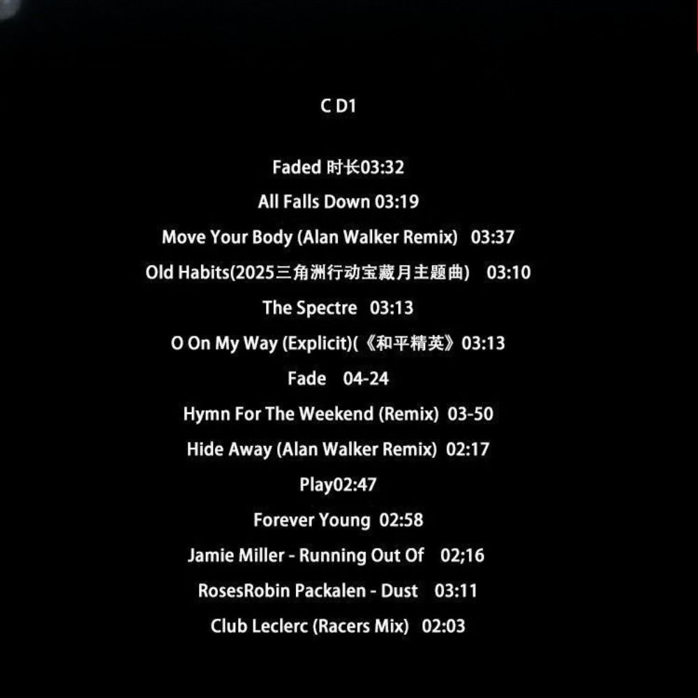 Alan Walker EDM Compilation CD - Audio Music Car บทวิจารณ์และราคา