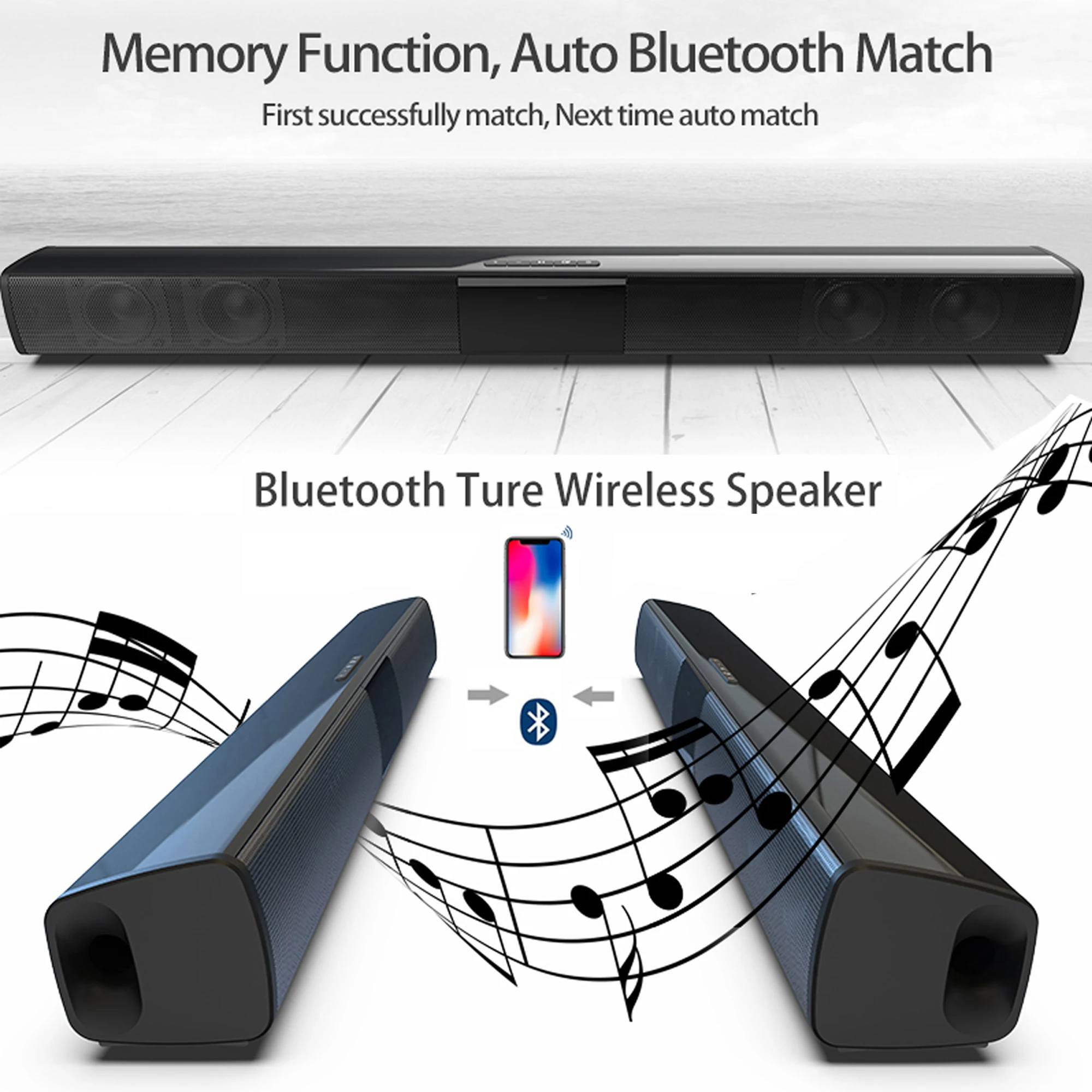 40W High Power Soundbar for TV - Audio Music System For Home บทวิจารณ์และราคา