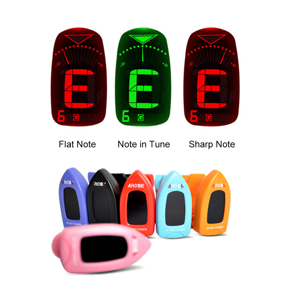 Aroma AT-201 Digital Guitar Tu - Guitar Tuner Clip บทวิจารณ์และราคา