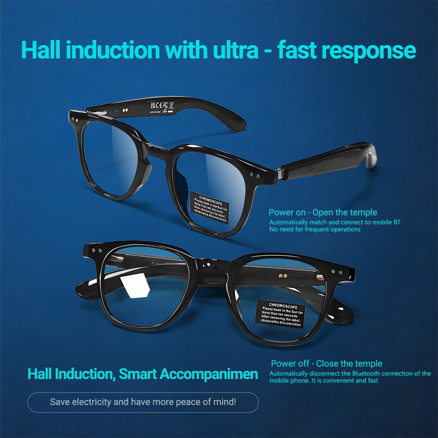 Photochromic Smart Glasses Ant - Audio Music Video บทวิจารณ์และราคา