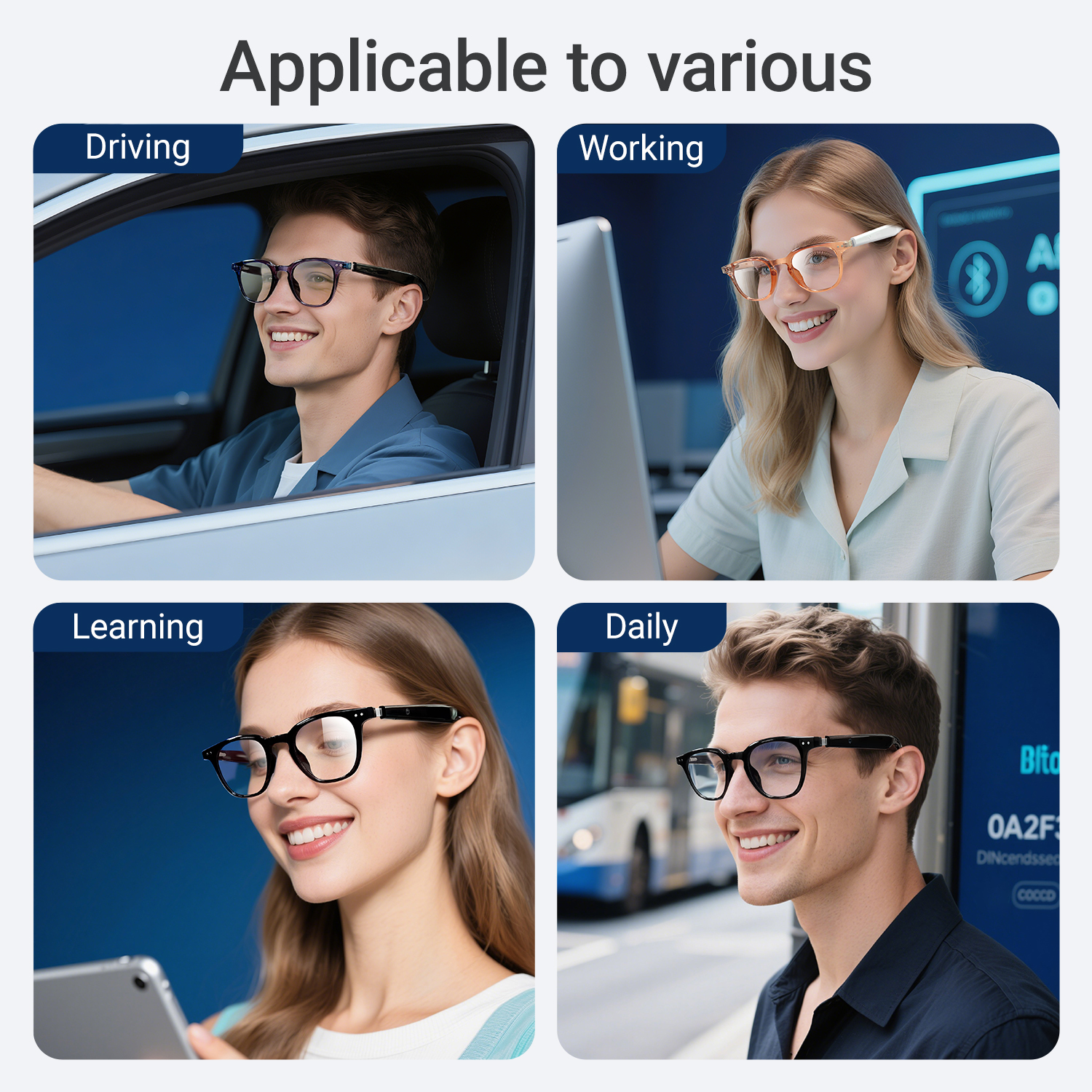 Photochromic Smart Glasses Ant - Audio Music Video บทวิจารณ์และราคา