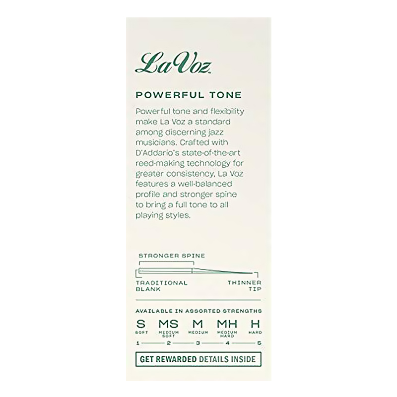 RICO La Voz Lavoz Woodwinds Te - Saxophone Reed Pack บทวิจารณ์และราคา