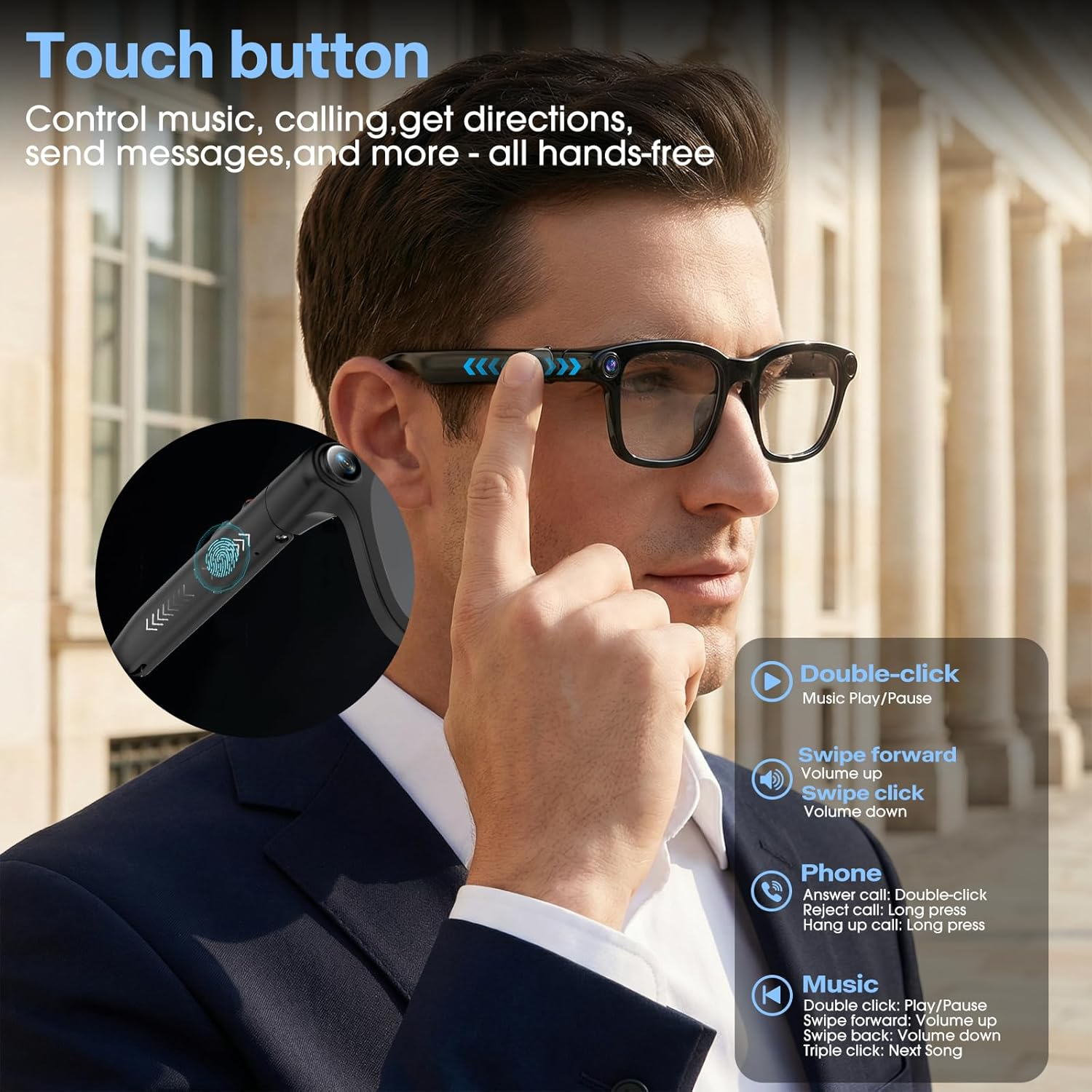 2026 New HD Smart Audio Glasse - Audio Music Video บทวิจารณ์และราคา