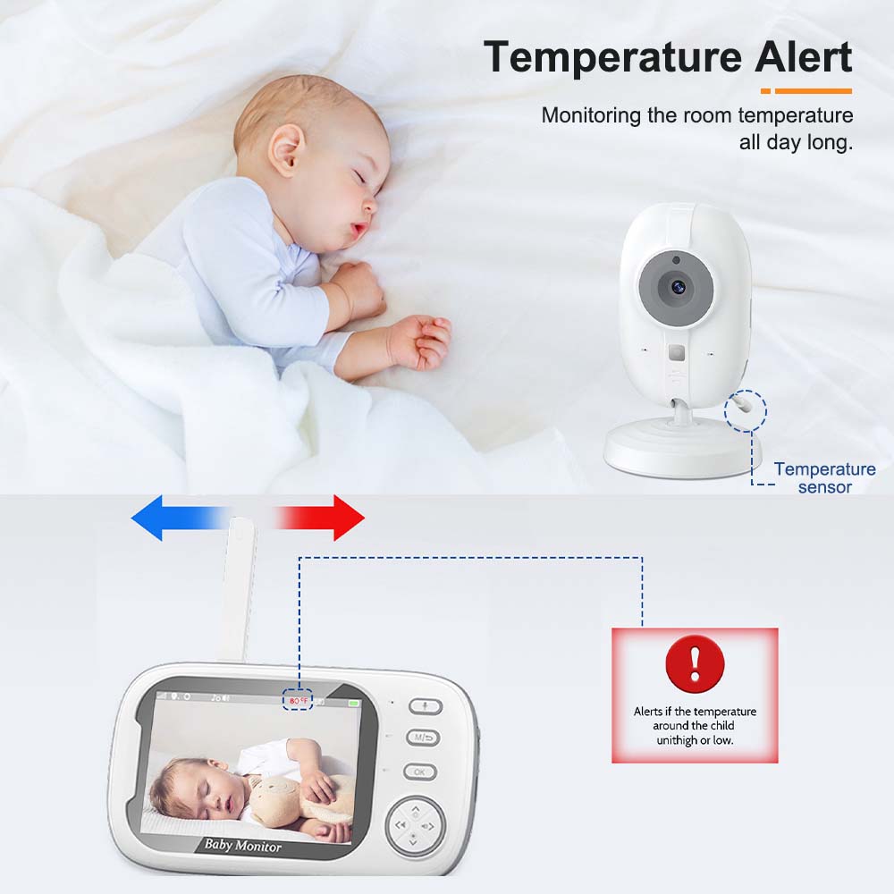 3.5'' Video Baby Monitor 2.4G  - Audio Music Video บทวิจารณ์และราคา