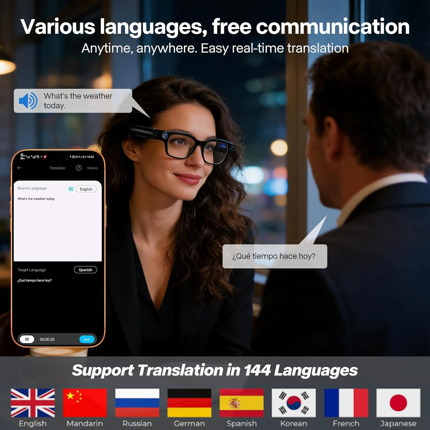 2026 New Smart AI Glasses with - Audio Music To Video Ai Free บทวิจารณ์และราคา