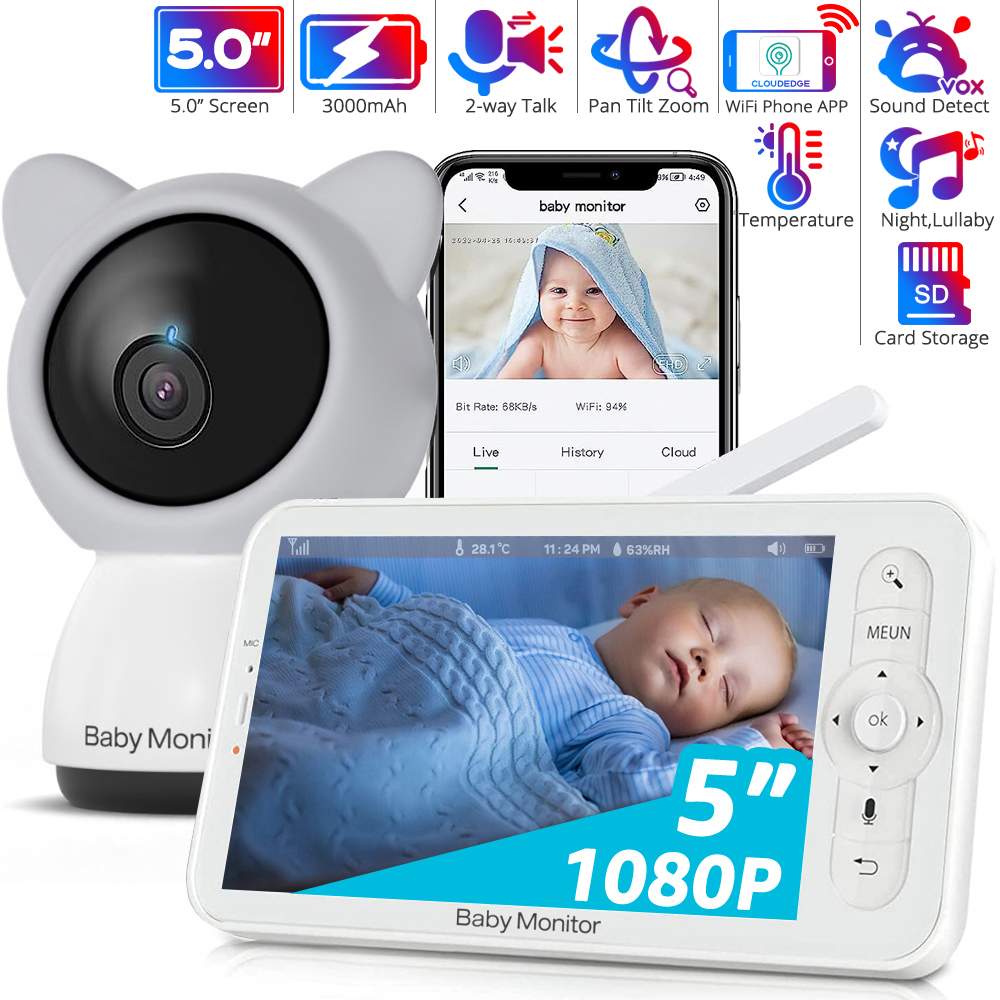 HD WiFi Baby Monitor with APP, - Audio Hd Music บทวิจารณ์และราคา