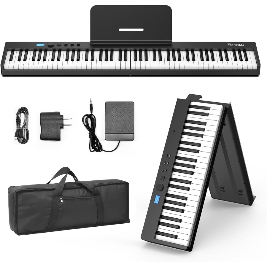 BESFAN 88 Key Portable Folding - Music Stand Folding บทวิจารณ์และราคา