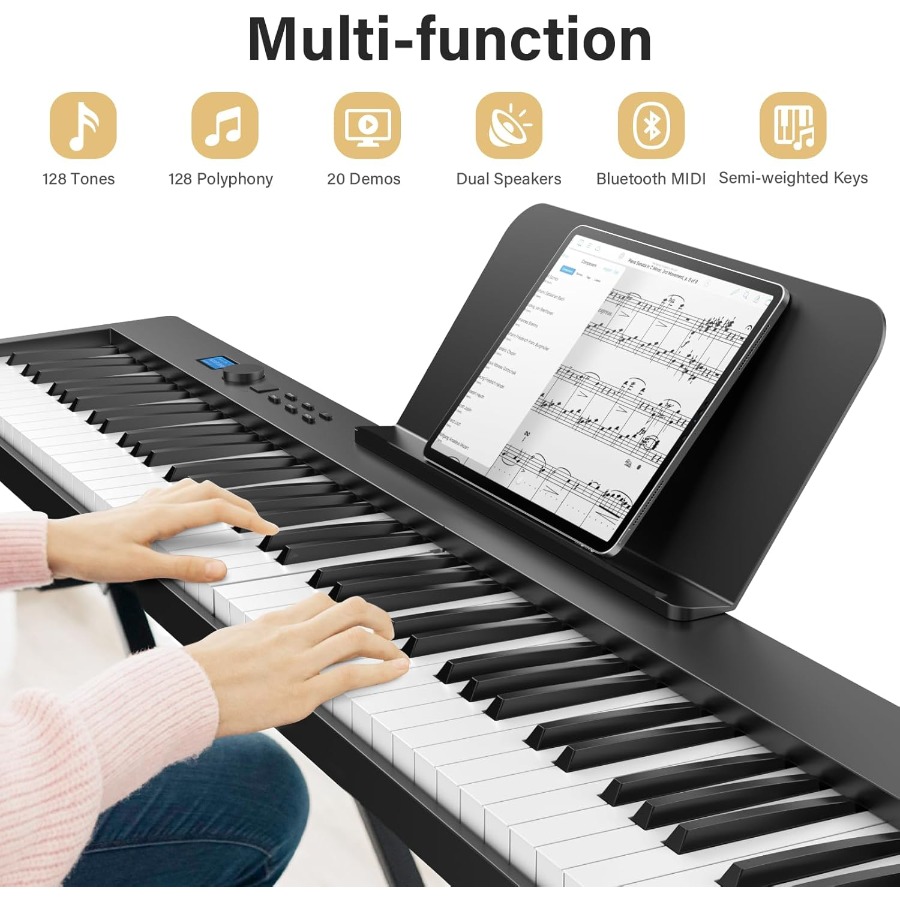 BESFAN 88 Key Portable Folding - Music Stand Folding บทวิจารณ์และราคา