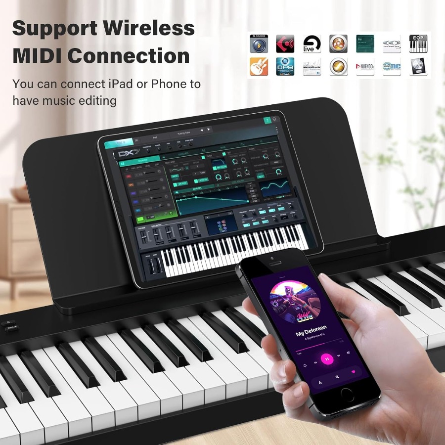 BESFAN 88 Key Portable Folding - Music Stand Folding บทวิจารณ์และราคา