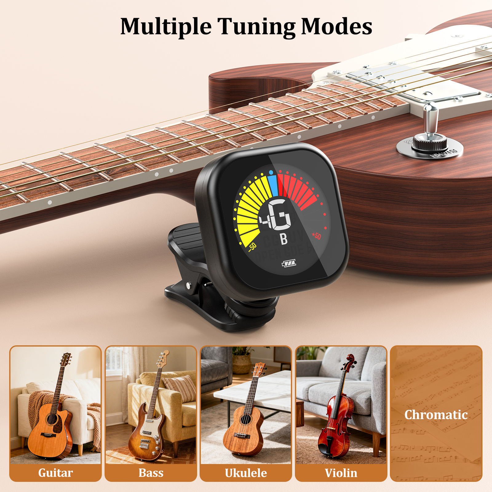 New Bee Guitar Tuner Clip-On C - Guitar Tuner Clip บทวิจารณ์และราคา