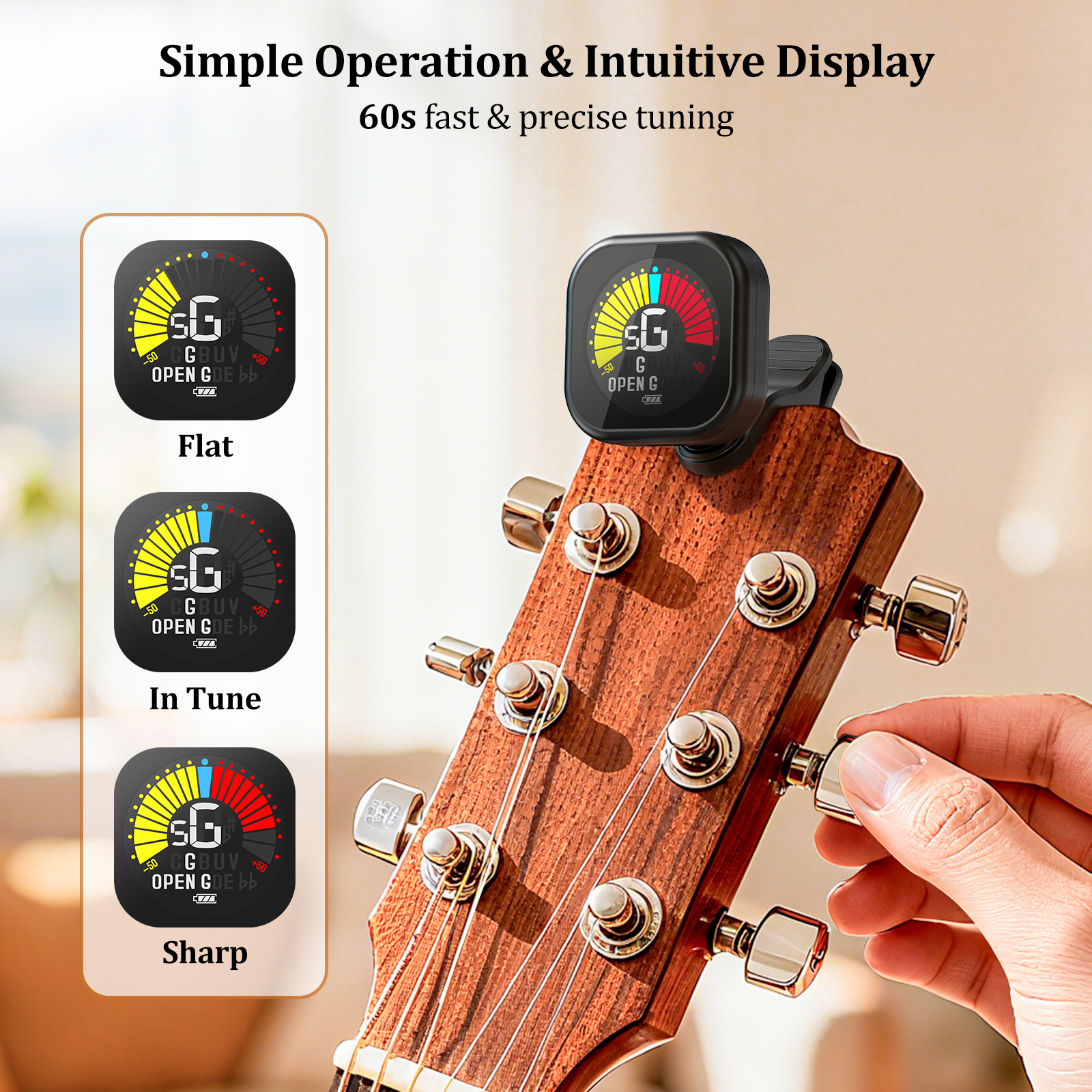 New Bee Guitar Tuner Clip-On C - Guitar Tuner Clip บทวิจารณ์และราคา